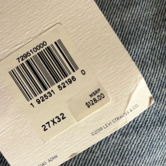 Levi’s NWT Ribcage Split Flare Jeans Size 27 x 32 - Picture 8 of 12